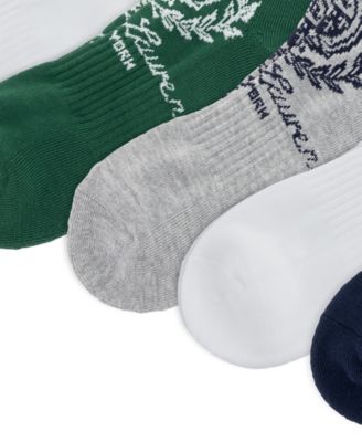 Men's Ralph Lauren Crest Quarter Socks, 6-Pack