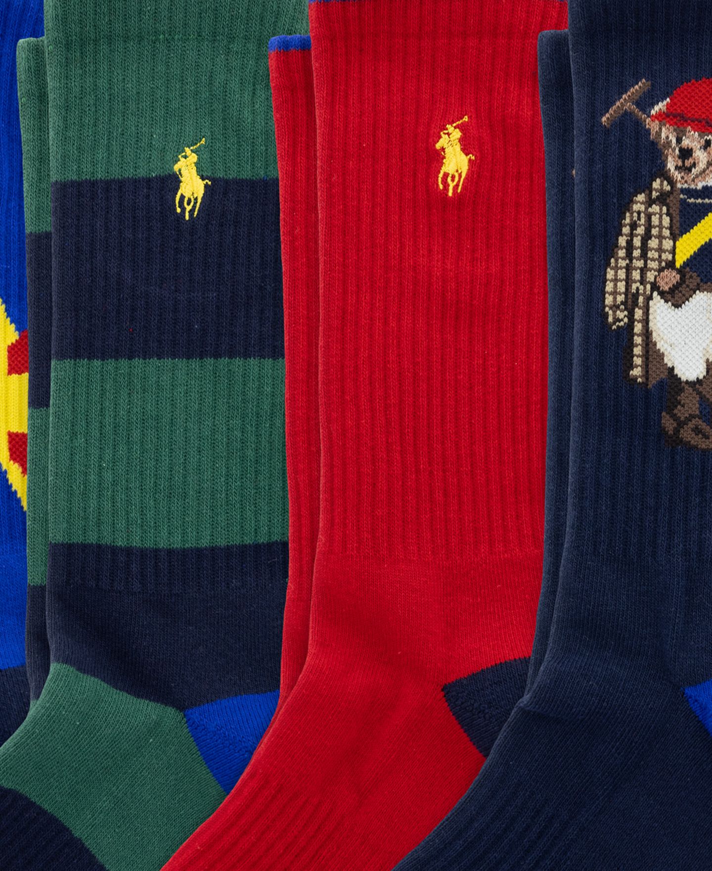 Носки Color-Blocked для мужчин, 6 шт. — Polo Ralph Lauren, цвет: Красный / Тёмно-синий — фото 2