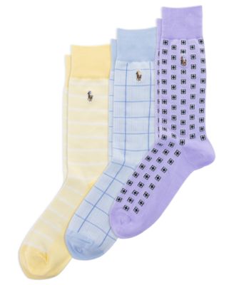 Men's Foulard Slack Crew Socks, 3-Pack