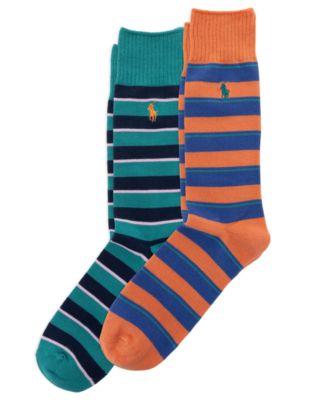 Men's Multi Stripe Crew Socks, 2-Pack