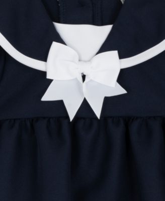 Baby Girls' Nautical Collar Dress, Panty and Hat, 3-Piece Set