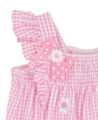 Baby Girls' Embroidered Daisy Sleeveless Top and Capri Pants, 2-Piece Set