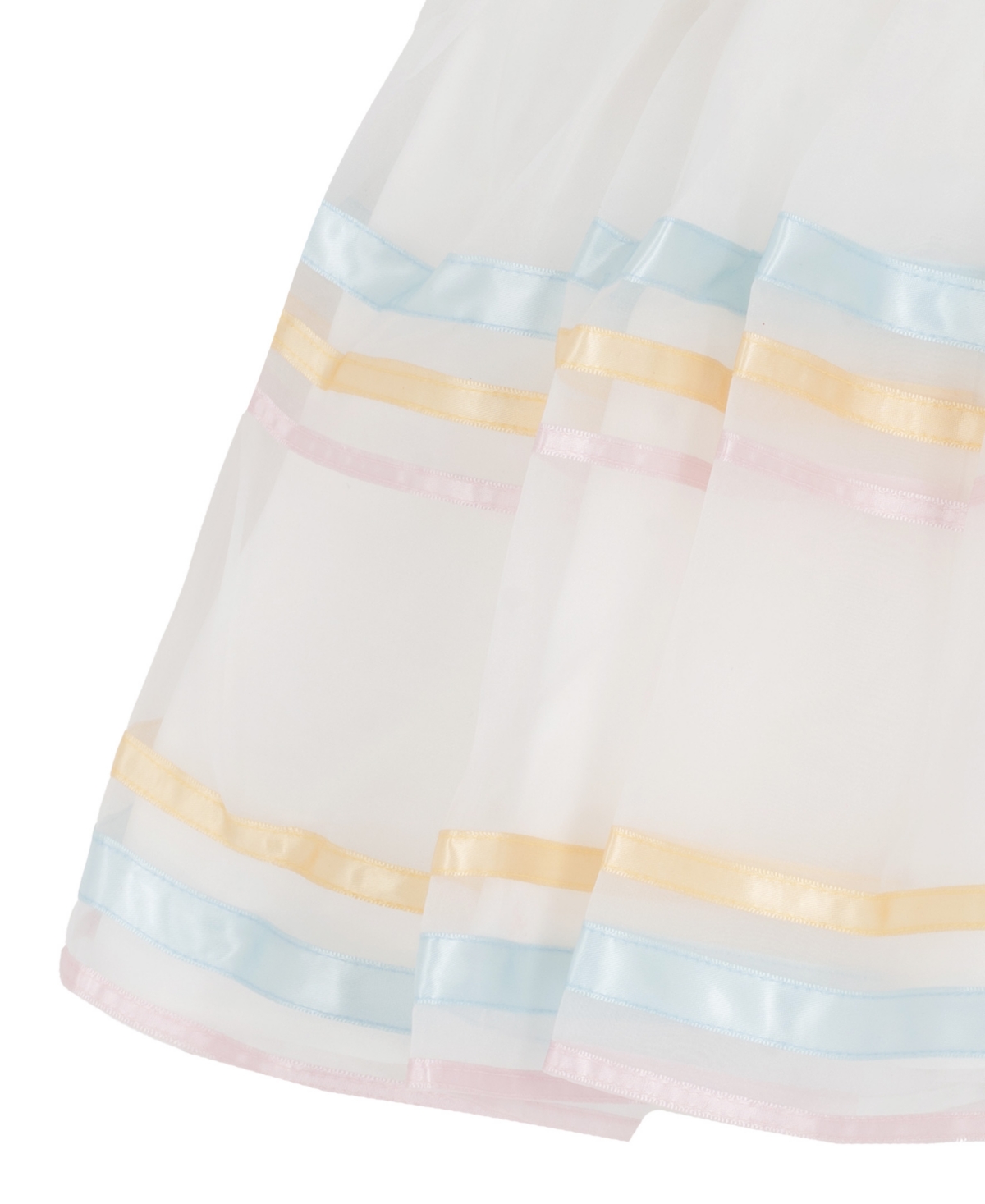 Rare Editions Baby Girls' 3D Floral Mesh Round Neck Dress and Panty, 2-Piece Set