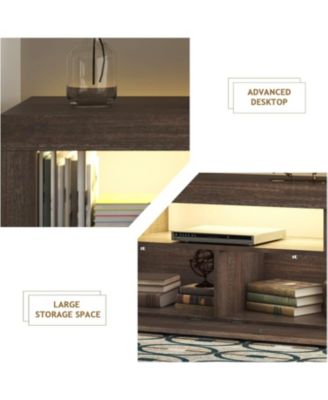 75" Wood Modern Brown TV Stand