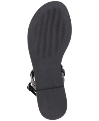 Women's Alonde Embellished T-Strap Flat Sandals