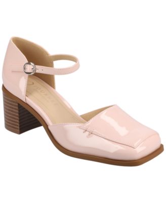 Women's Evangeline Block Heel Square Toe Pumps