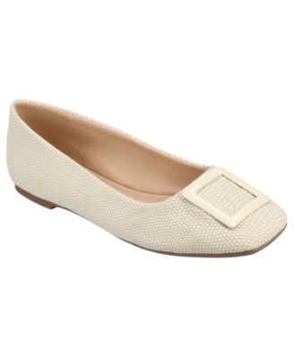 Women's Zimia Buckle Square Toe Ballet Flats