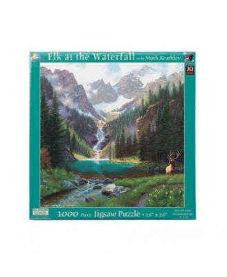 Elk at the Waterfall 1000 piece Jigsaw Puzzle for Adults
