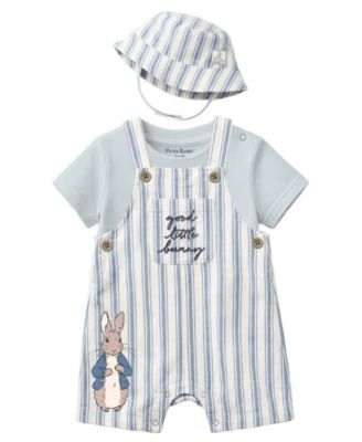 Baby Boys' Peter Rabbit Shortall, T-Shirt and Bucket Hat, 3-Piece Set