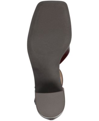 Women's Evangeline Block Heel Square Toe Pumps