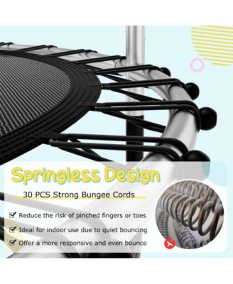 Kid's Indoor Trampoline with Safety Enclosure Bungee Cords and Galvanized Steel Frame