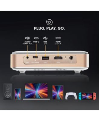 Luma 450 Smart Projector, Full HD Portable Pico Projector with 80" Screen, Tripod, Remote & Case