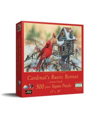 Cardinal's Rustic Retreat 500 piece Jigsaw Puzzle for Adults