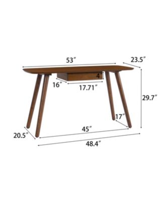 Walnut Desk with Drawer - Modern Home/Office Furniture