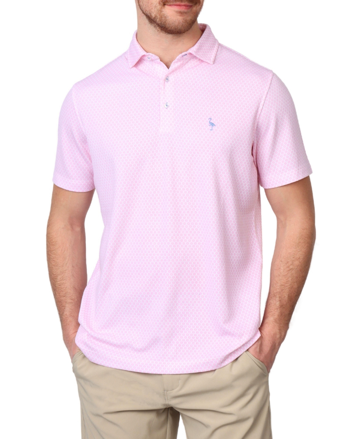 Tailorbyrd Men's Geo Floral Modal Pique Polo