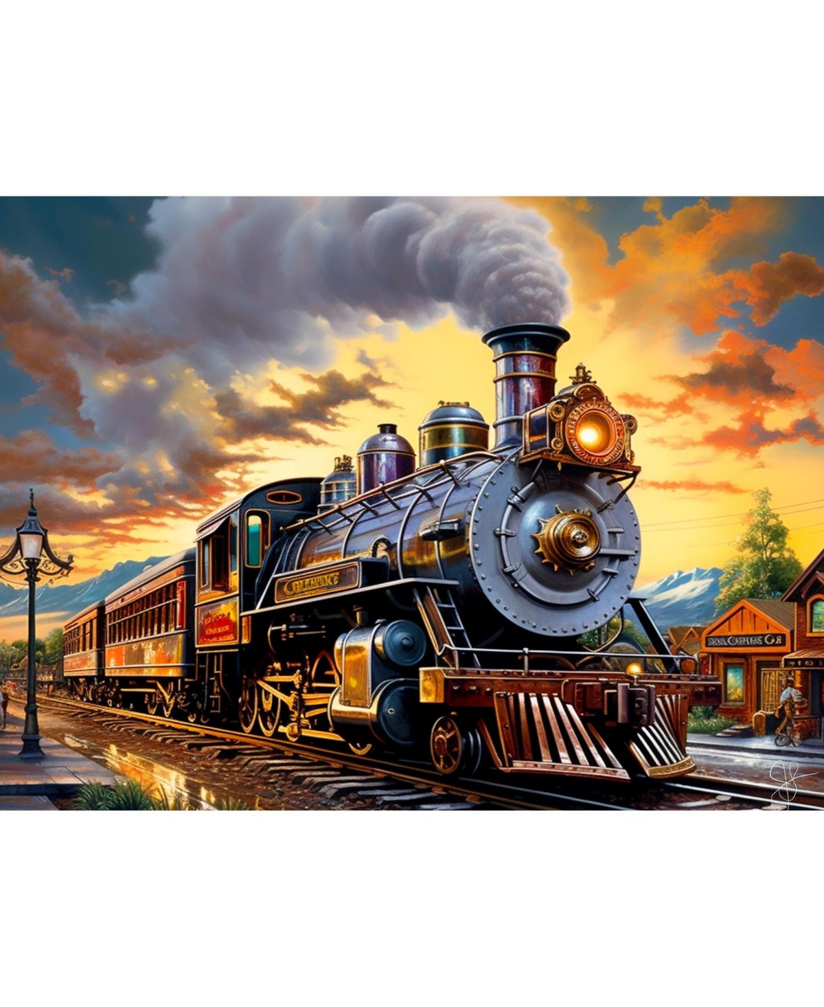 SunsOut Train Home 1000 piece Jigsaw Puzzle