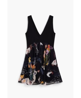 Women's Collage bimaterial dress