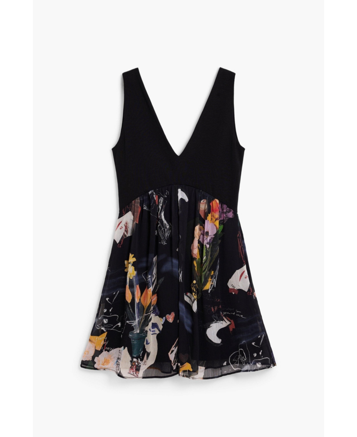 Desigual Women's Collage bimaterial dress