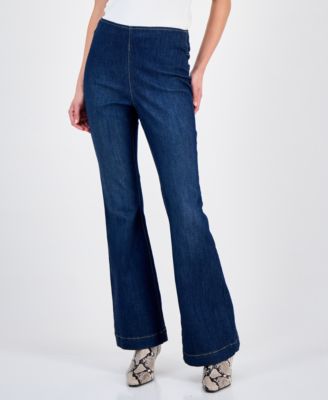 Women's High Rise Pull-On Flare Jeans, Created for Macy's