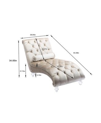 Streamdale Leisure Concubine Sofa With Acrylic Feet