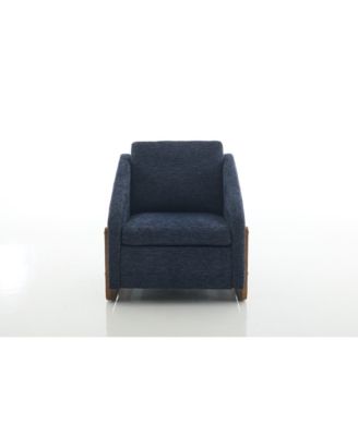 Elegant Modern Chenille Armchair with Wooden Frame and Cushioned Comfort
