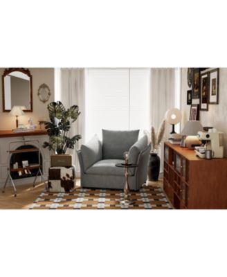 Modern Style Chenille Oversized Armchair Accent Chair Single Sofa Lounge Chair for Living Room, Bedroom