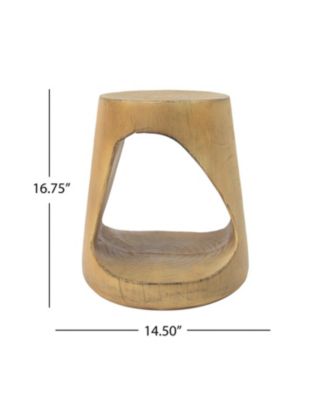 Hollow Side Table, Wood-like texture, Natural Color