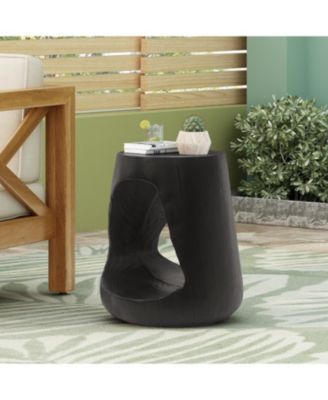 Hollow Side Table, Wood-like texture