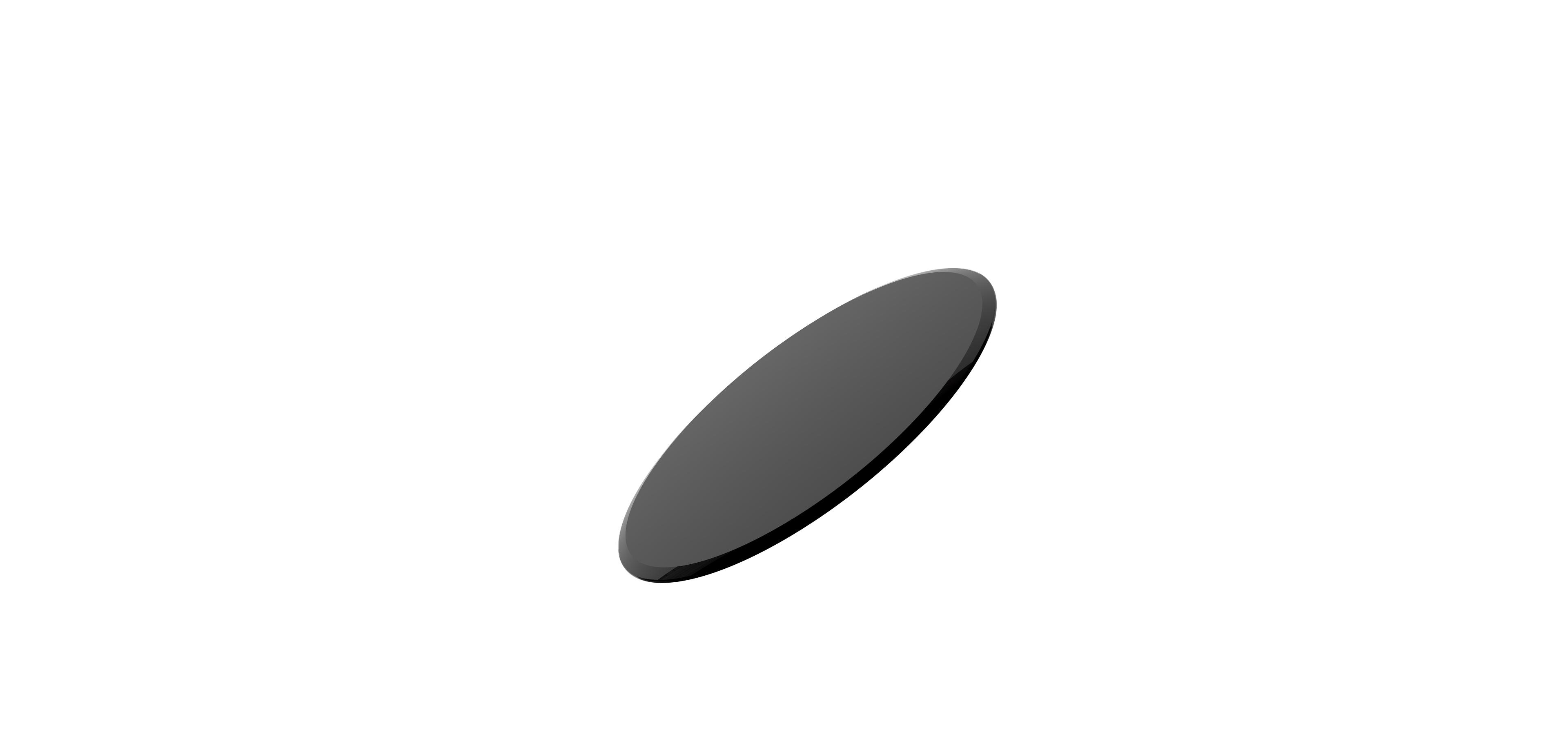 Streamdale Furniture 24'' Round Black Tempered Glass Table Top - 1/2'' Thick