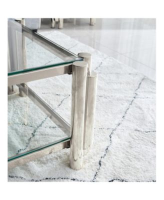 C013A-LEG-Silver Stainless Steel coffee table