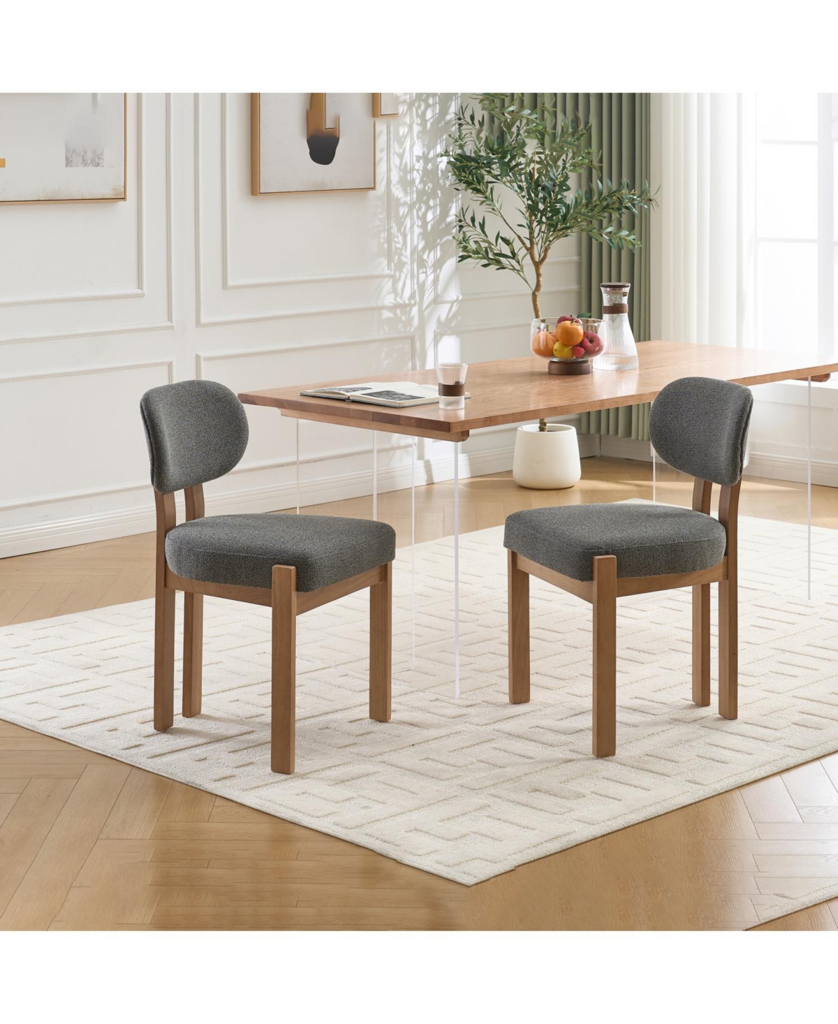 Streamdale Furniture Modern Fabric Upholstered Dining Chairs
