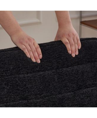 Modern Upholstered Accent Chair, Chenille, Black