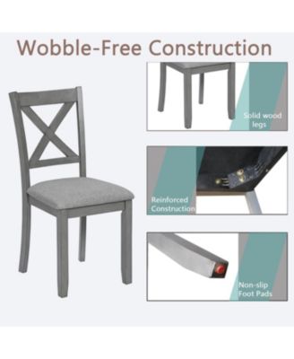 Streamdale   Dining Chairs Set of 4, Padded Seat