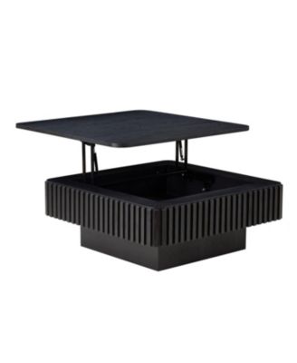 Streamdale Modern Lift Top Coffee Table with Hidden Storage - Black