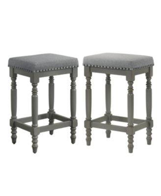 Rustic Gray Counter Stools (Set of 2) - 26 Inch