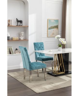 Streamdale Modern Velvet Dining Chairs (Set of 2)