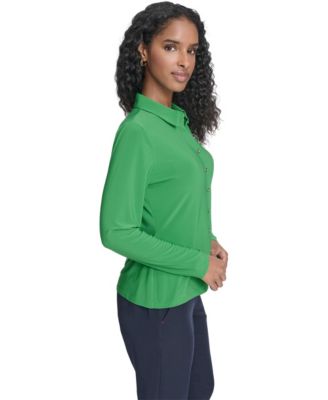 Women's Long-Sleeve Collared Shirt