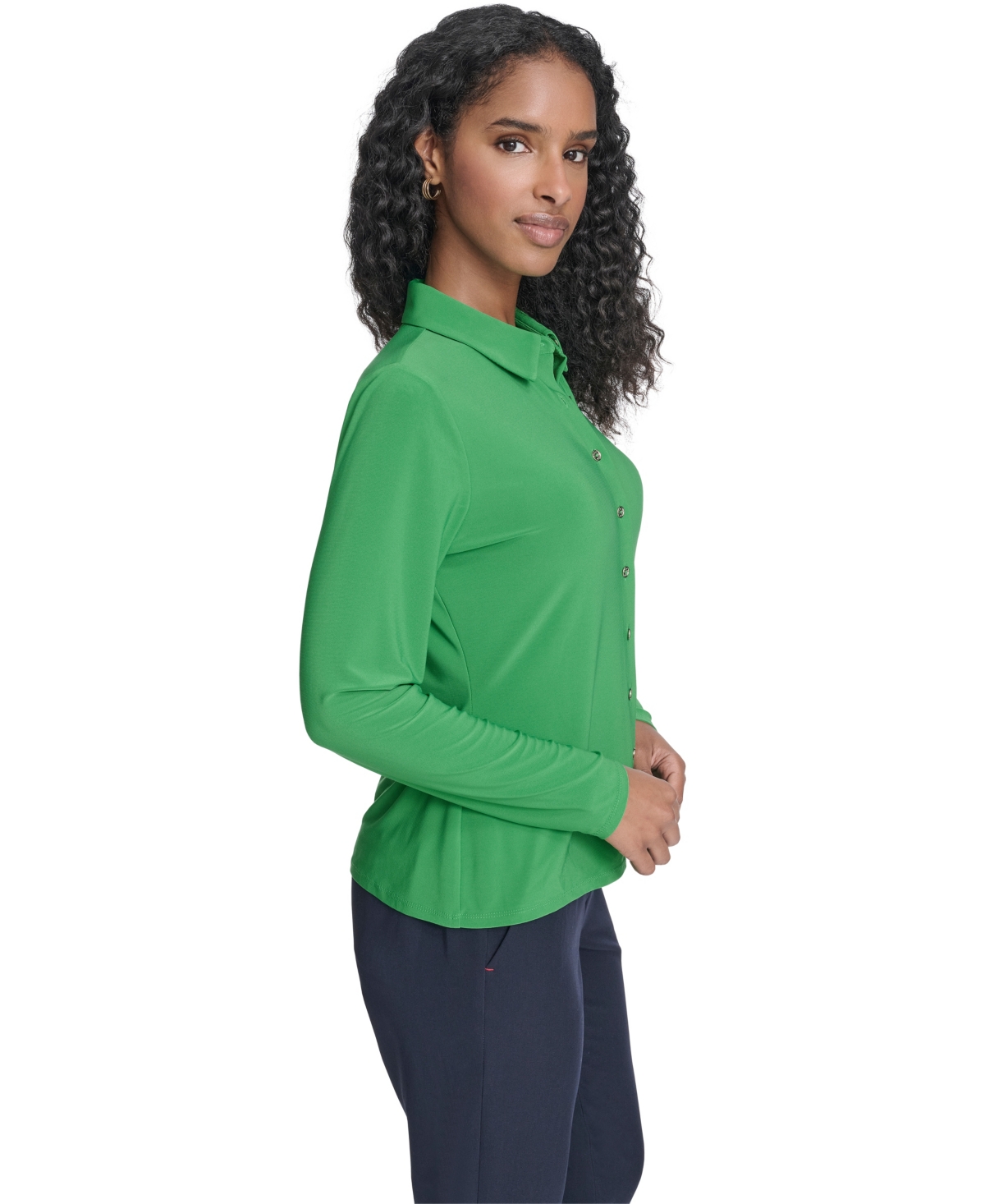 Tommy Hilfiger Women's Long-Sleeve Collared Shirt