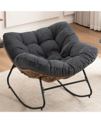 Chenille Rocking Accent Chair