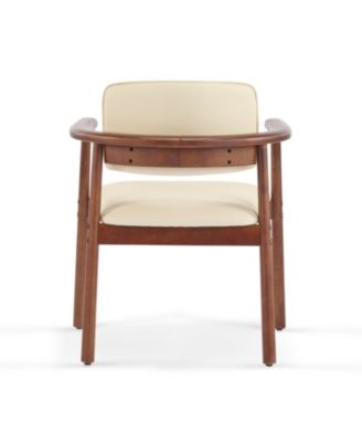 2-Pack Dining Chairs, Rubber Wood, PU Foam Seat