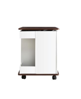 Streamdale Adjustable Lift-Top End Table with Wheels & Storage