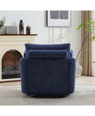 Streamdale Chenille Swivel Accent Chair with Pillows