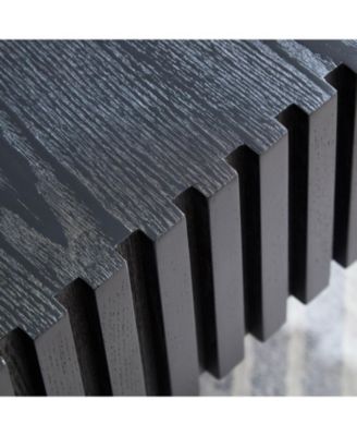  31.5" Modern Drum Coffee Table - Black