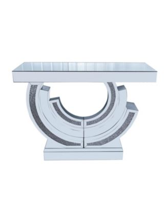 Streamdale Crushed Diamond Mirrored Console Table
