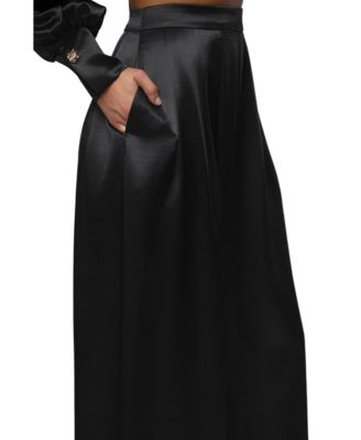 Women's Satin Bliss Pleated Pant