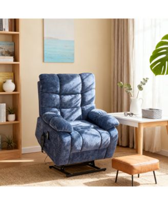 Lift Recliner Chair Heat Massage Dual Motor Infinite Position Up to 350 LBS Large Electric Power Lift