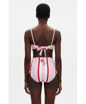 Women's Jungle Rose Reversible Square Bandeau Top