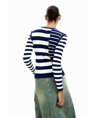 Women's Ribbed striped sweater
