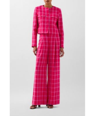 Women's Linen Check Blazer