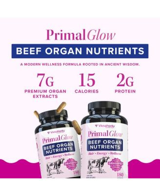 Primal Glow Beef Organ Caps, 180ct